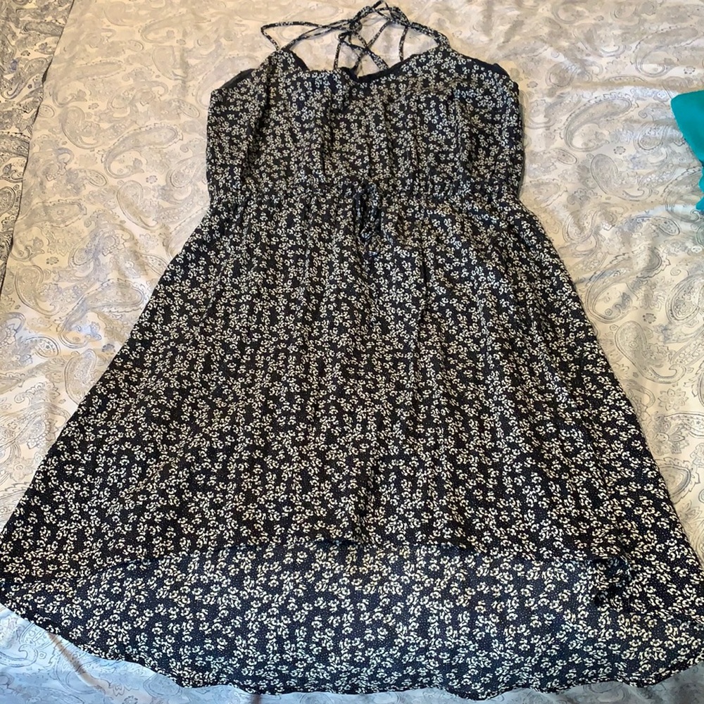 Navy blue floral sundress